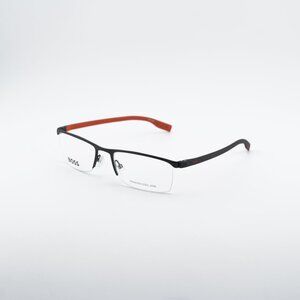 Hugo Boss BOSS0610/N 0BLX 00 Eyeglasses Black/Red Rectangle 55mm Frame